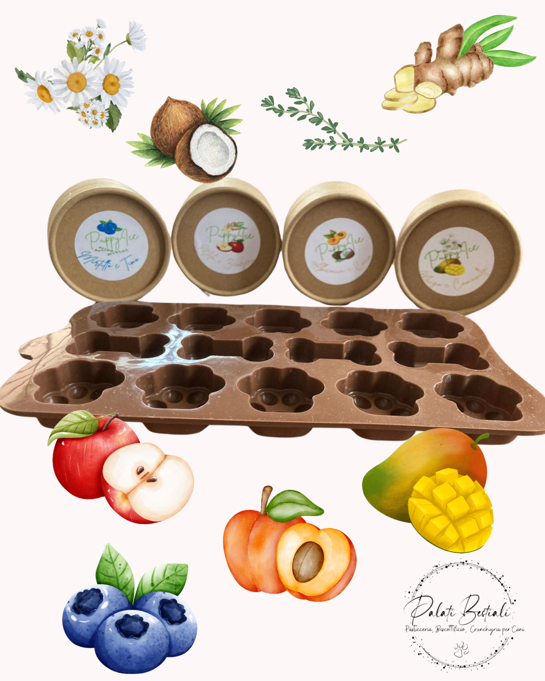 PuppyIce - Preparato per Ghiaccioli per Cani